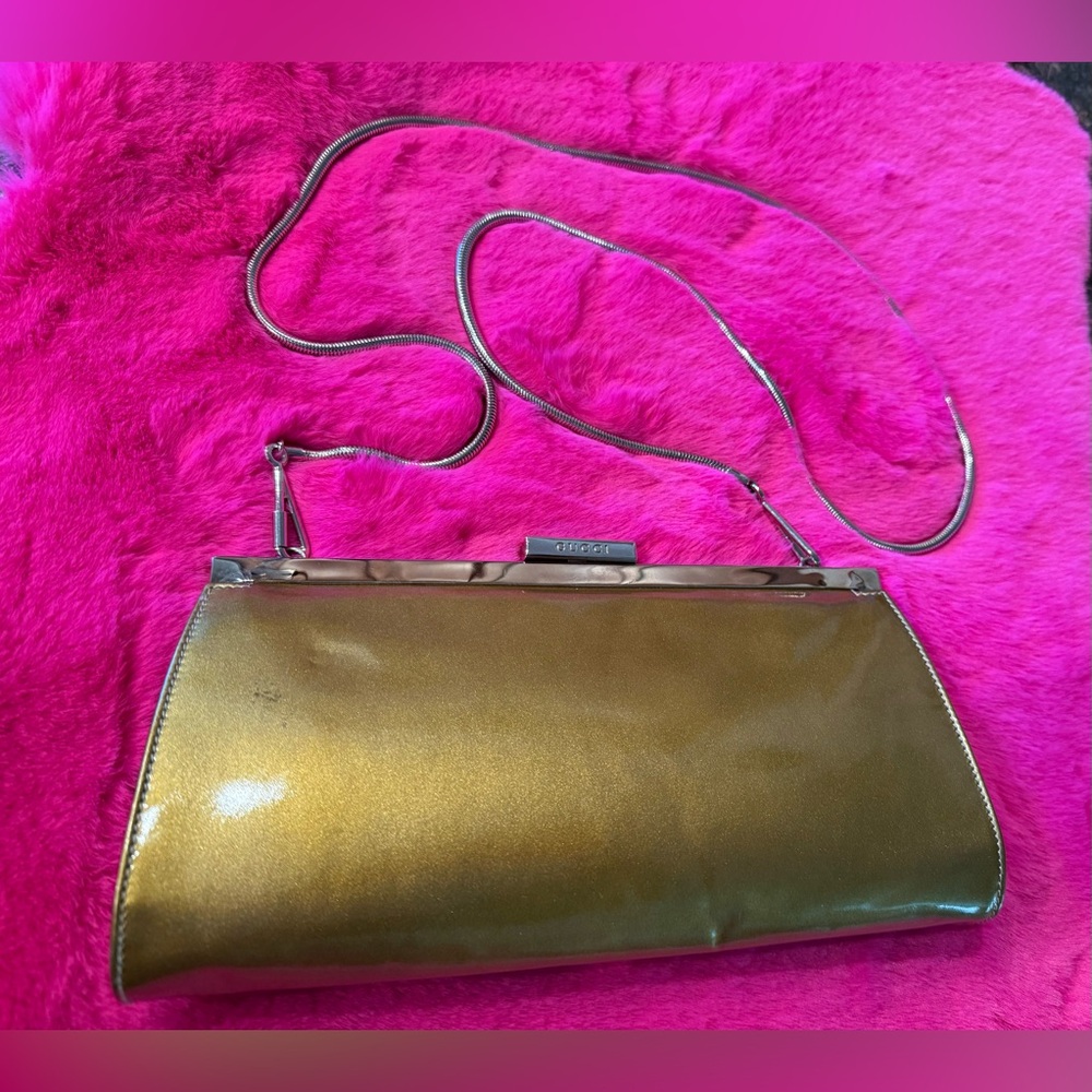 Gucci Gold Metallic Evening Bag/Clutch Vintage